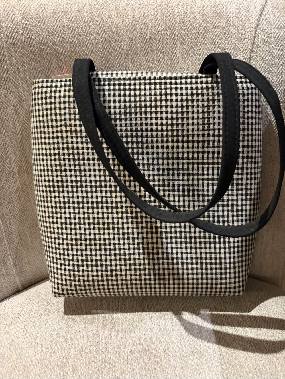 Kate Spade Black and White Gingham Vintage Tote - Picture 9 of 16